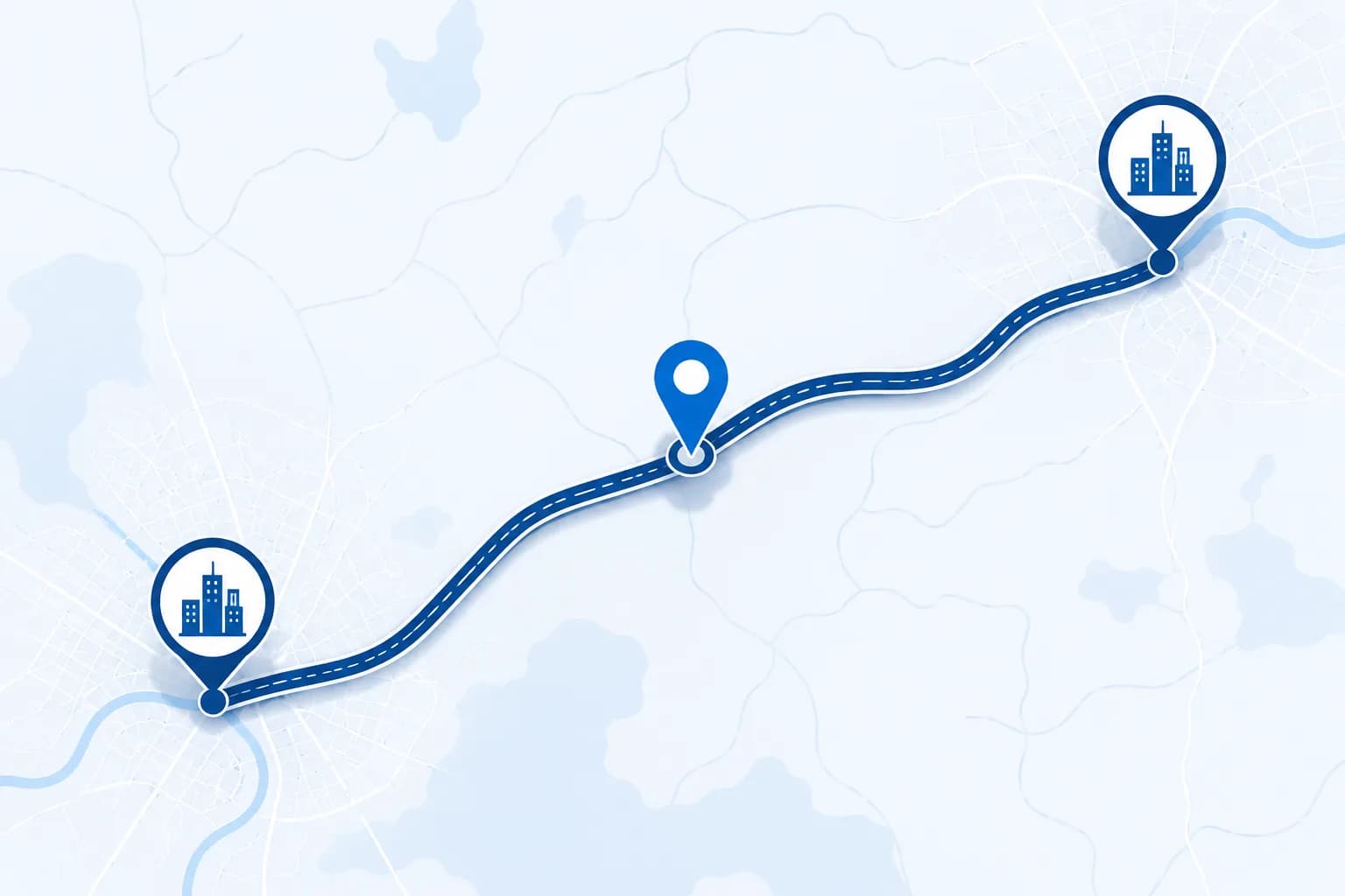 Route illustration showing Midrand positioned between Johannesburg and Pretoria