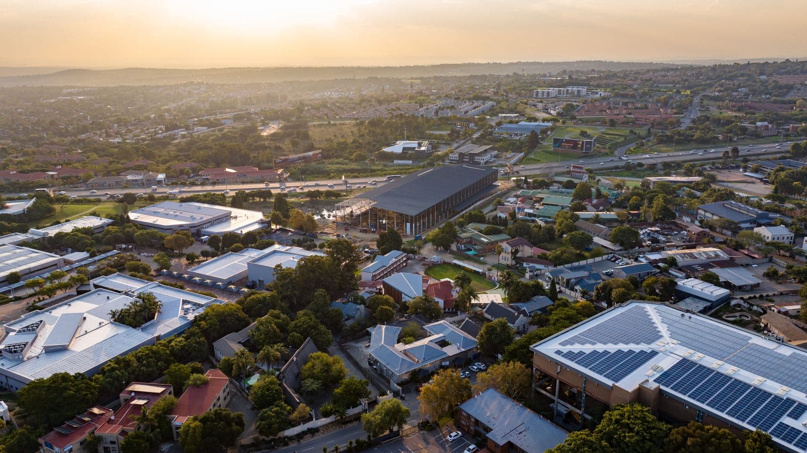 Aerial view of Midpoint business estate